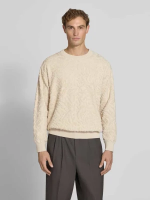 Sweter o kroju regular fit z dodatkiem wełny model 'sweatio' Matinique Złamany biały