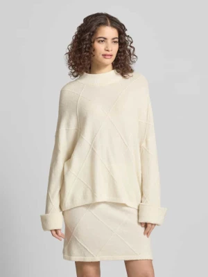 Sweter o kroju regular fit z dodatkiem wełny z alpaki model 'Liora' OH APRIL