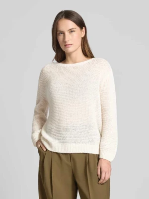 Sweter o kroju regular fit z dodatkiem wełny z alpaki z efektem dzianiny LUISA CERANO