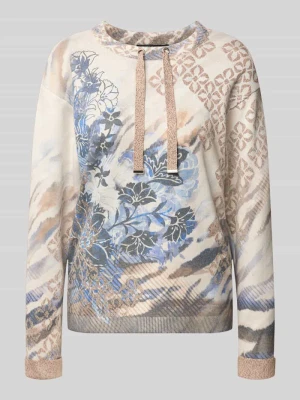 sweter o kroju regular fit z dodatkiem wiskozy model 'LT AUGUST' Betty Barclay Beżowy