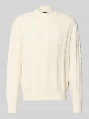 Sweter o kroju regular fit z dodatkiem żywej wełny Armani Exchange Złamany biały