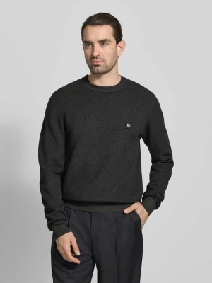 Sweter o kroju regular fit z dodatkiem żywej wełny model ‘SETAL’ HUGO