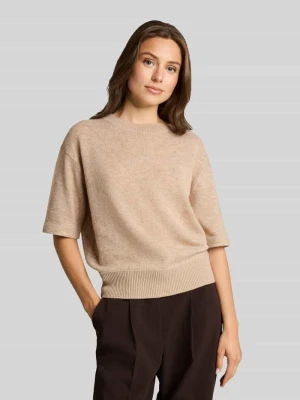 Sweter o kroju regular fit z domieszką bawełny Tom Tailor Beżowy