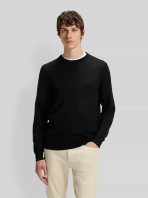 Sweter o kroju regular fit z dzianiny z czystej, żywej wełny model ‘BOTTO’ Boss