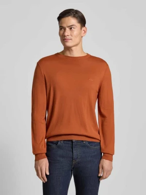 Sweter o kroju regular fit z dzianiny z czystej, żywej wełny model ‘BOTTO’ Boss