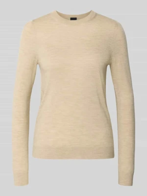 Sweter o kroju regular fit z dzianiny z czystej, żywej wełny model ‘FERPINA’ Boss