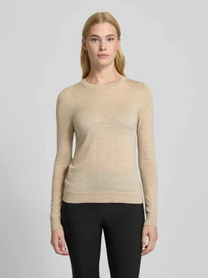 Sweter o kroju regular fit z dzianiny z czystej, żywej wełny model ‘FERPINA’ Boss