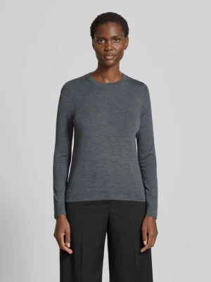 Sweter o kroju regular fit z dzianiny z czystej, żywej wełny model ‘FERPINA’ Boss