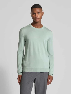 Sweter o kroju regular fit z dzianiny z czystej, żywej wełny model ‘SAN CEDRIC’ HUGO