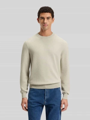 Sweter o kroju regular fit z dzianiny z mieszanki bawełny i kapoku model ‘KLAPOK’ Boss Orange