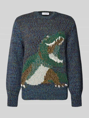 Sweter o kroju regular fit z dzianiny z mieszanki wełny Lacoste