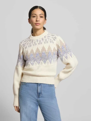 Sweter o kroju regular fit z dzianiny z mieszanki wełny model ‘FAROMBO’ Boss Orange