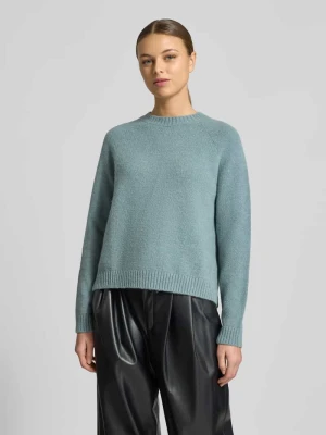 Sweter o kroju regular fit z dzianiny z mieszanki wełny z alpaki z dodatkiem bawełny model ‘FEBISAN’ Boss