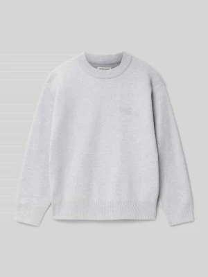 Sweter o kroju regular fit z dzianiny z mieszanki wiskozy z nadrukiem z napisem Tom Tailor