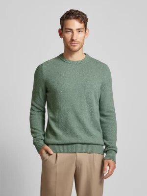 Sweter o kroju regular fit z dzianiny z włoskiej, cętkowanej przędzy tweedowej Marc O'Polo