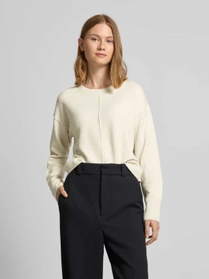 Sweter o kroju regular fit z dzianiny ze szwem na piersi model ‘ESTI’ Vero Moda