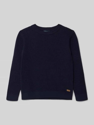 Sweter o kroju regular fit z imitacji dzianiny BLUE SEVEN