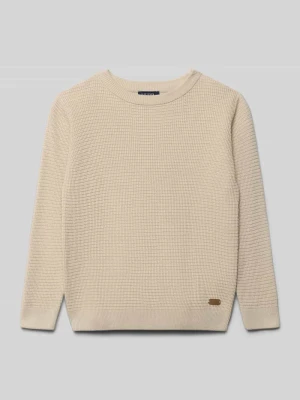 Sweter o kroju regular fit z imitacji dzianiny BLUE SEVEN