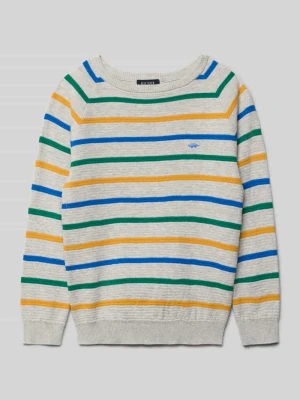 Sweter o kroju regular fit z imitacji dzianiny BLUE SEVEN