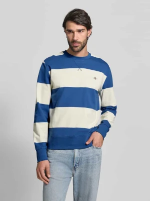 Bluza o kroju regular fit z imitacji dzianiny Gant