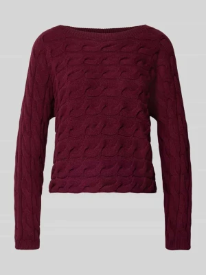 Sweter o kroju regular fit z imitacji dzianiny Oui