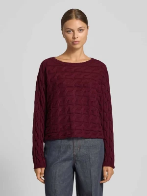 Sweter o kroju regular fit z imitacji dzianiny Oui