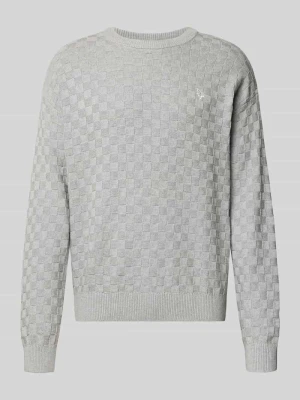 Sweter o kroju regular fit z imitacji dzianiny REVIEW