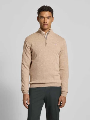 Bluza z kołnierzem o kroju regular fit z czystej wełny Gant