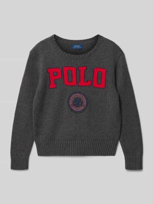 Sweter o kroju regular fit z imitacji dzianiny z naszywką z logo Polo Ralph Lauren Teens