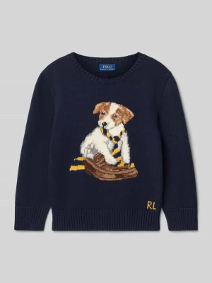 Sweter o kroju regular fit z imitacji dzianiny z wyhaftowanym logo Polo Ralph Lauren Kids