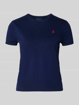 Sweter o kroju regular fit z krótkim rękawem i wyhaftowanym logo Polo Ralph Lauren