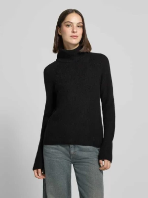 sweter o kroju regular fit z mieszanki alpaki i wełny model 'Falodina' Boss Czarny