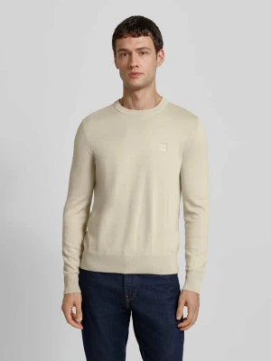 Sweter o kroju regular fit z mieszanki bawełny i kaszmiru model ‘KANOVANO’ Boss Orange