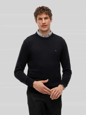 Sweter o kroju regular fit z mieszanki bawełny i kaszmiru Tommy Hilfiger Czarny