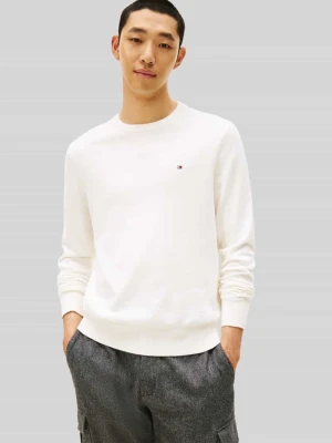 Sweter o kroju regular fit z mieszanki bawełny i kaszmiru Tommy Hilfiger Złamany biały