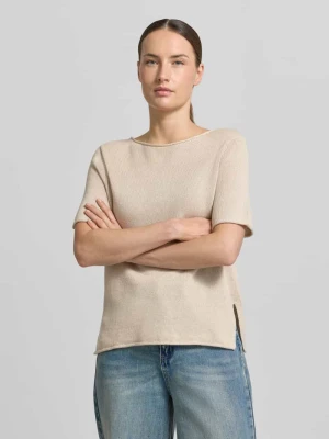 męski t-shirt w kroju regular fit z mieszanki bawełny i lnu Marc O'Polo