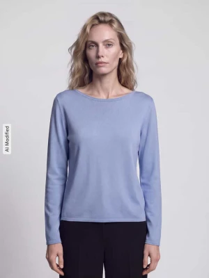 Sweter o kroju regular fit z mieszanki bawełny i wiskozy s.Oliver Jasnoniebieski