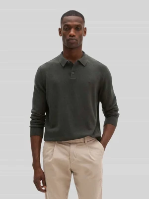 Sweter o kroju regular fit z mieszanki bawełny i żywej wełny Marc O'Polo Ciemnobrązowy