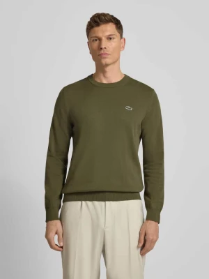 Sweter o kroju regular fit z mieszanki bawełny Lacoste