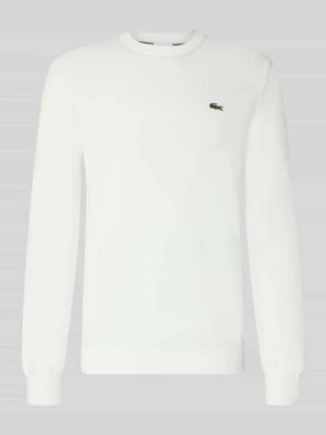 Sweter o kroju regular fit z mieszanki bawełny Lacoste Złamany biały