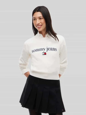 sweter o kroju regular fit z mieszanki bawełny Tommy Jeans Biały