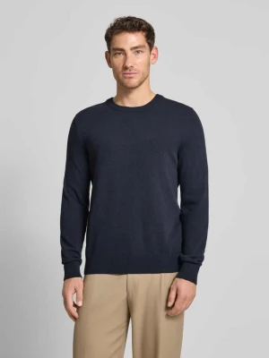 Sweter o kroju regular fit z mieszanki bawełny z dodatkiem żywej wełny Marc O'Polo