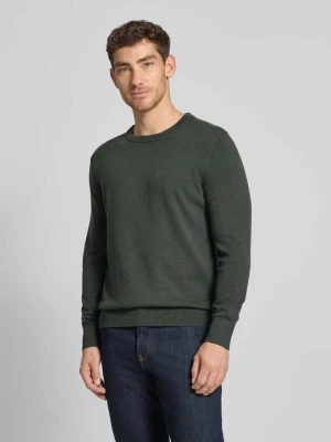 Sweter o kroju regular fit z mieszanki bawełny z dodatkiem żywej wełny Marc O'Polo Grafitowy