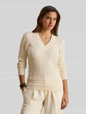 Sweter o kroju regular fit z mieszanki bawełny z wyhaftowanym logo Lauren Ralph Lauren