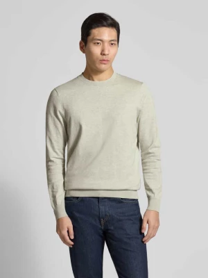 Sweter o kroju regular fit z mieszanki lyocellu z dodatkiem jedwabiu Profuomo