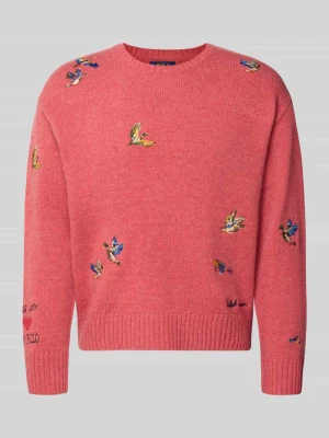 sweter o kroju regular fit z mieszanki wełny i alpaki Polo Ralph Lauren Mocnoróżowy