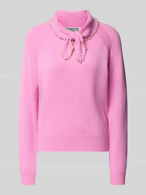 Sweter o kroju regular fit z mieszanki wełny i kaszmiru model 'KASA' Essentiel Antwerp Różowy