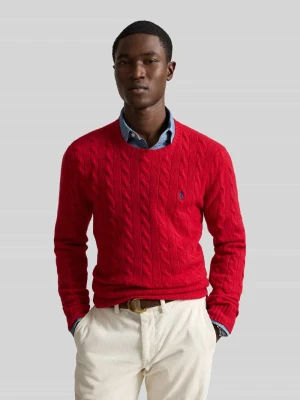 Sweter o kroju regular fit z mieszanki wełny i kaszmiru Polo Ralph Lauren Czerwony