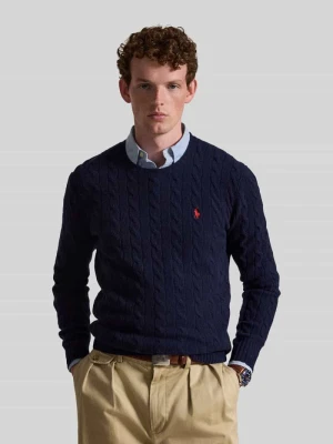 Sweter o kroju regular fit z mieszanki wełny i kaszmiru Polo Ralph Lauren Granatowy