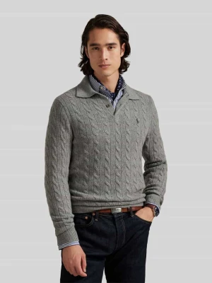 Sweter o kroju regular fit z mieszanki wełny i kaszmiru Polo Ralph Lauren Średnioszary